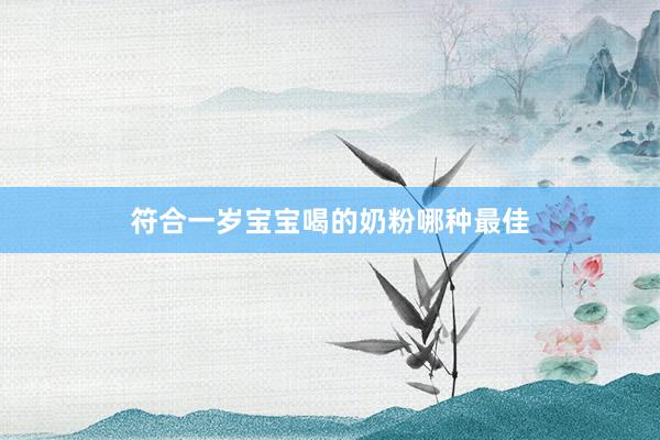 符合一岁宝宝喝的奶粉哪种最佳